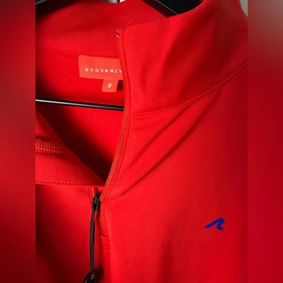 Redvanly Red Quarter Zip Pullover NWT Size Small Performance Golf Top